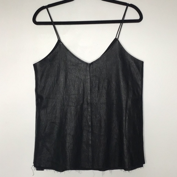RTA DENIM 'Madeline' Leather Top in Black - Picture 2 of 3
